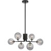 FELTON 6 LIGHT PENDANT BLACK