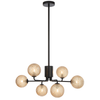 FELTON 6 LIGHT PENDANT BLACK