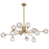 FELTON 12 LIGHT PENDANT ANTIQUE GOLD
