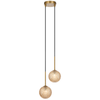 GASTON 2 LIGHT PENDANT ANTIQUE GOLD