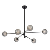 GASTON 6 LIGHT PENDANT BLACK