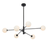 GASTON 6 LIGHT PENDANT BLACK