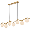 ORTON 7 LIGHT PENDANT ANTIQUE GOLD