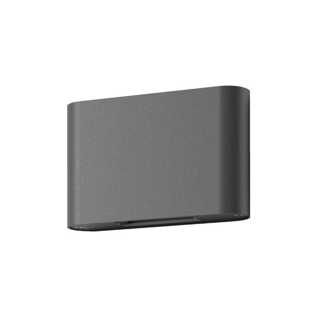 SIERRA RND Round Two Way Wall Light 12W 240V IP65 - Dark Grey