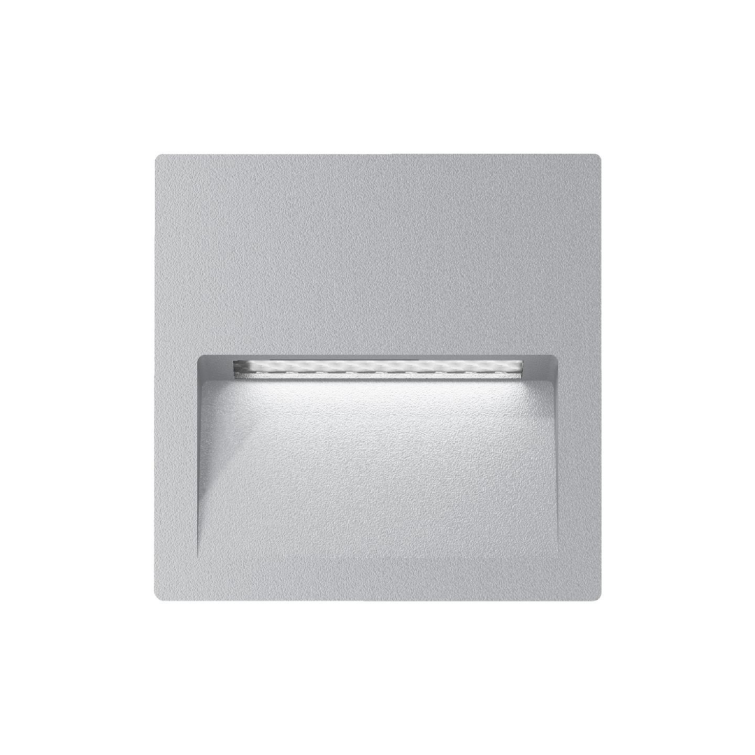 ZAC-4-4W Square Recessed LED Wall LIght IP65 240V - Silver