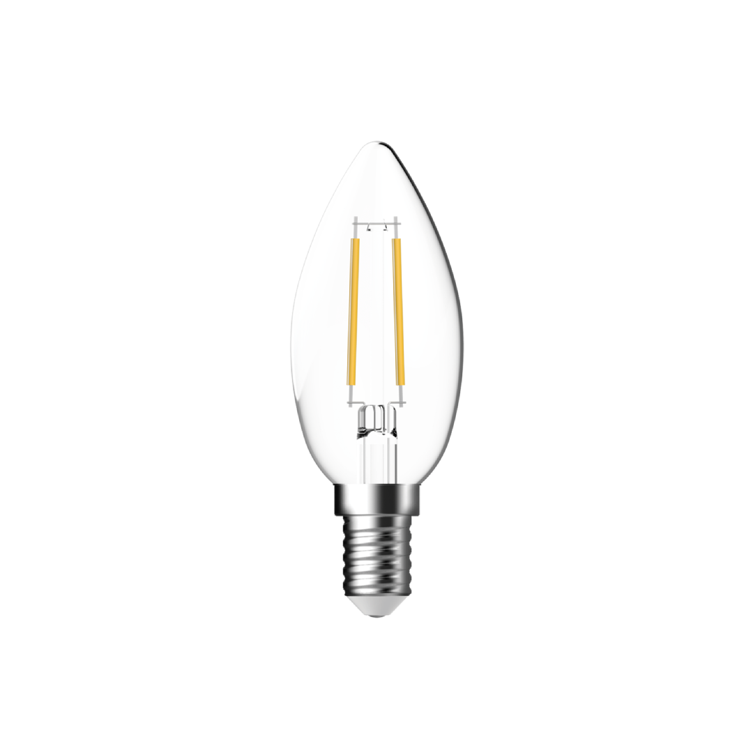 CANDLE 4.2W DIMMABLE LED FILAMENT LAMP CLEAR 240V - E14