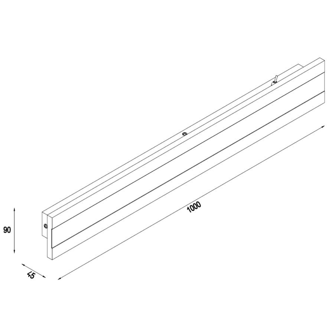 BANDA: LED Tri-CCT Rectangular with Frosted Diffuser Wall Lights IP65