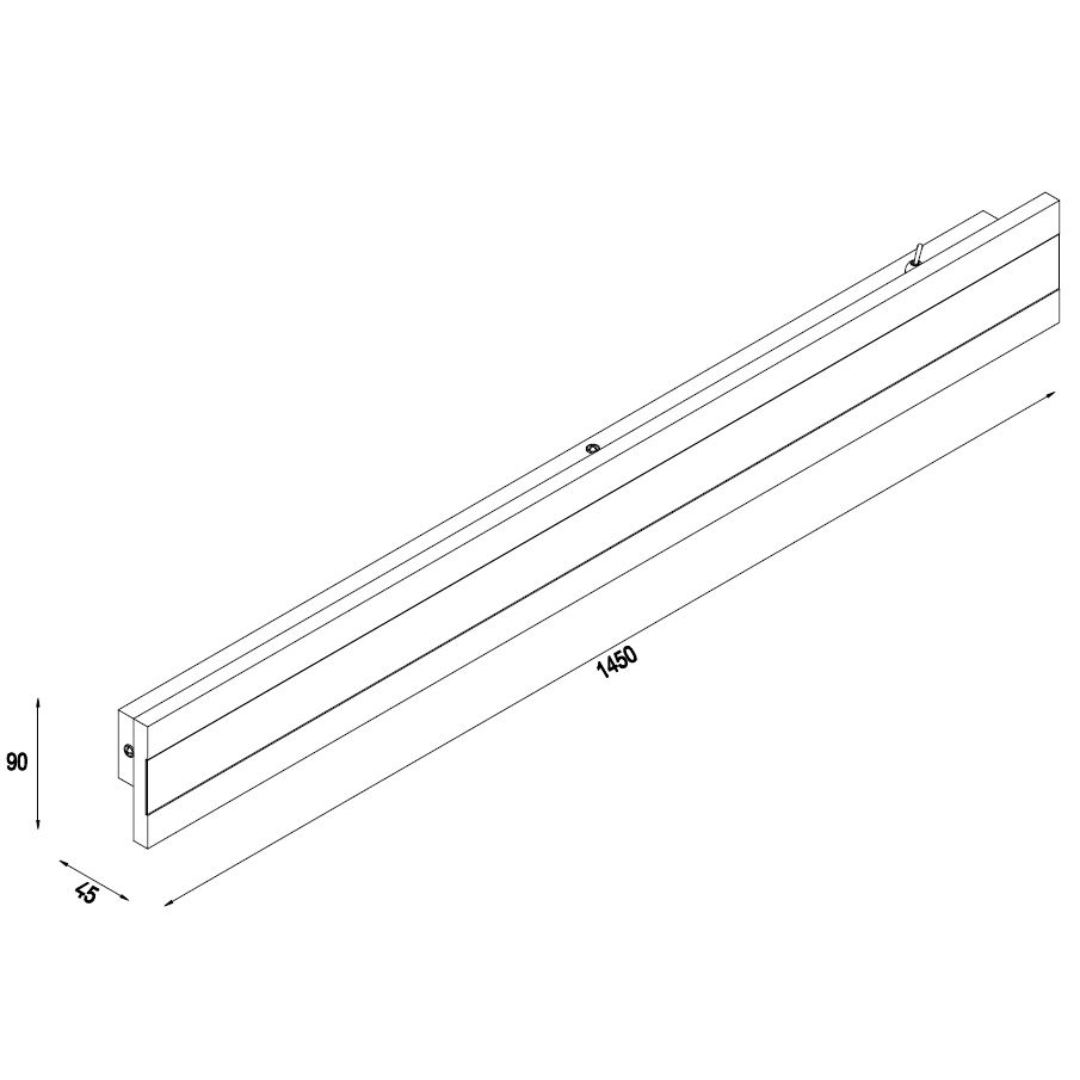 BANDA: LED Tri-CCT Rectangular with Frosted Diffuser Wall Lights IP65