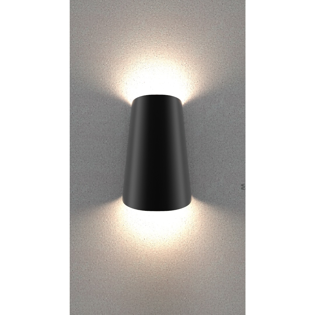 BESTRI: LED Tri-CCT Exterior Surface Mounted Cone Up/Down Wall Light IP65
