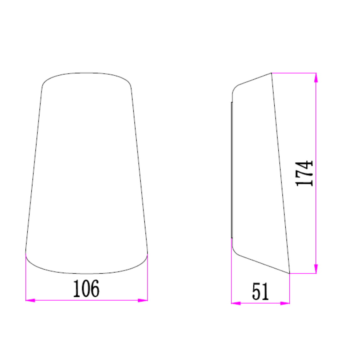 BESTRI: LED Tri-CCT Exterior Surface Mounted Cone Up/Down Wall Light IP65