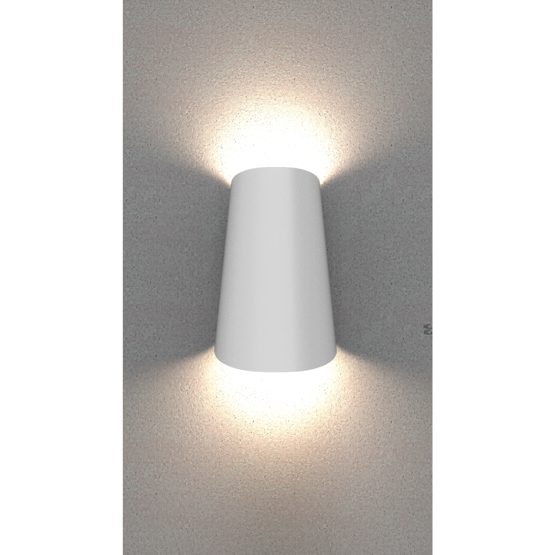 BESTRI: LED Tri-CCT Exterior Surface Mounted Cone Up/Down Wall Light IP65
