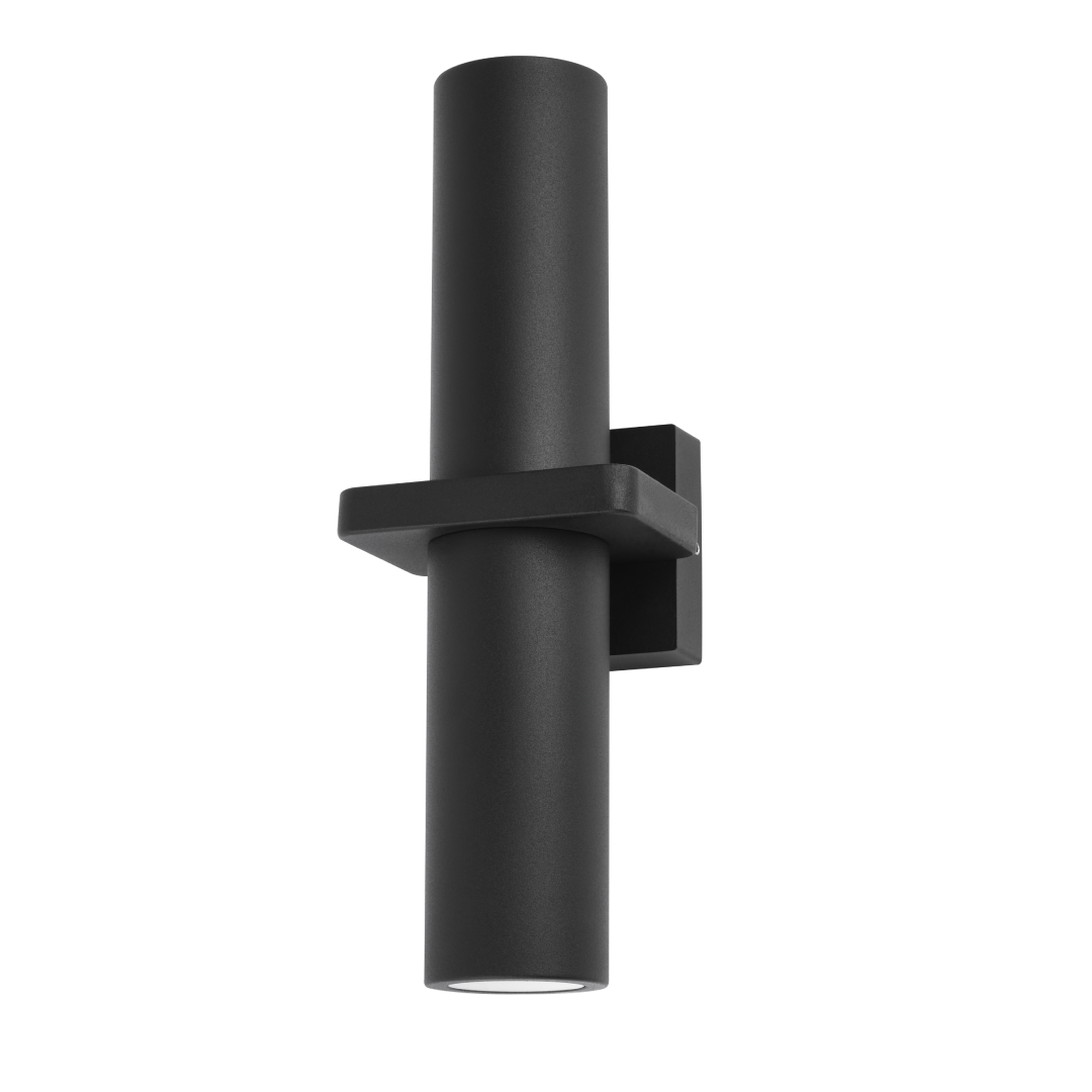 BRILLER: Exterior Black Up/Down Single / Double Pillar Spot Light IP65