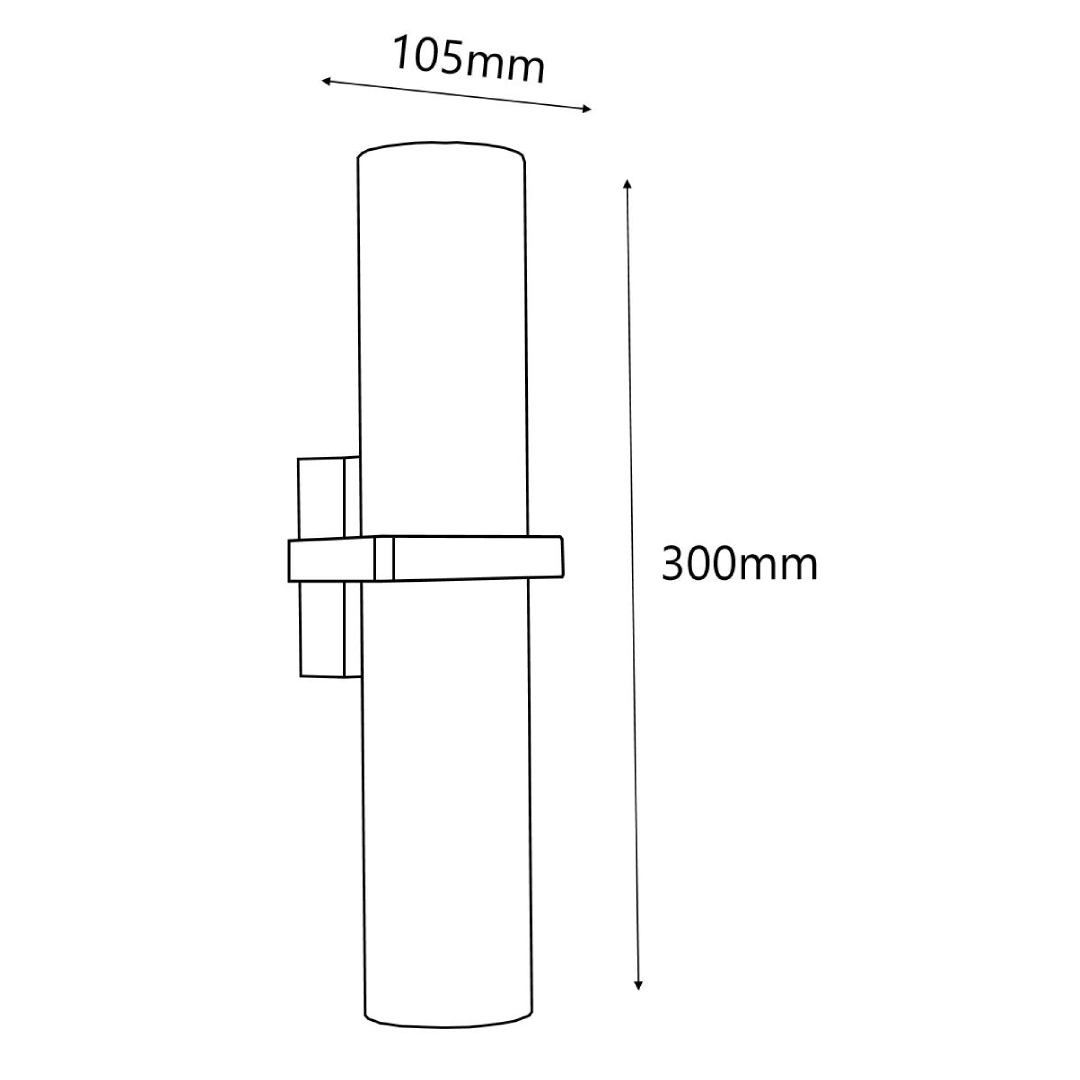 BRILLER: Exterior Black Up/Down Single / Double Pillar Spot Light IP65