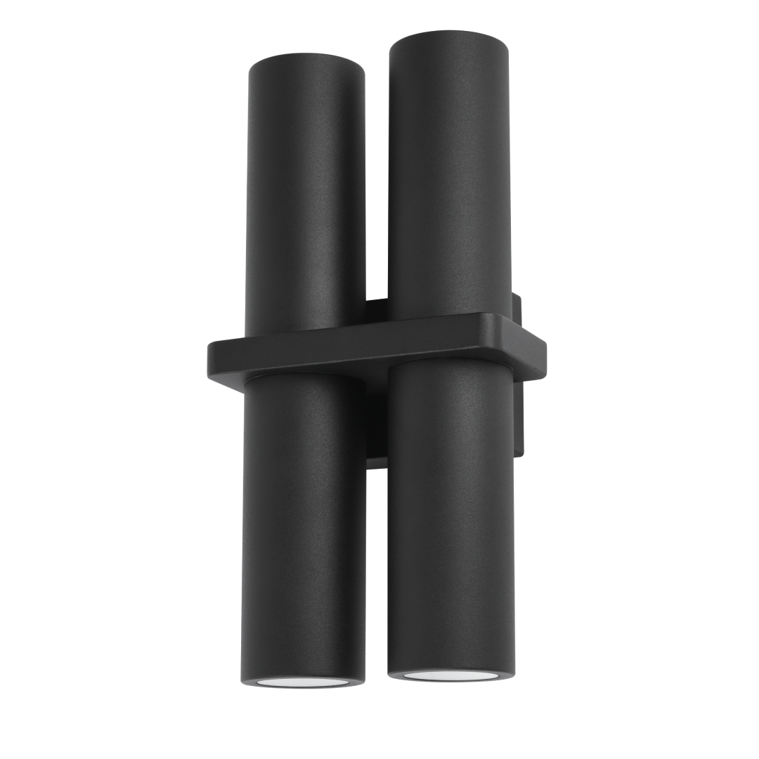 BRILLER: Exterior Black Up/Down Single / Double Pillar Spot Light IP65