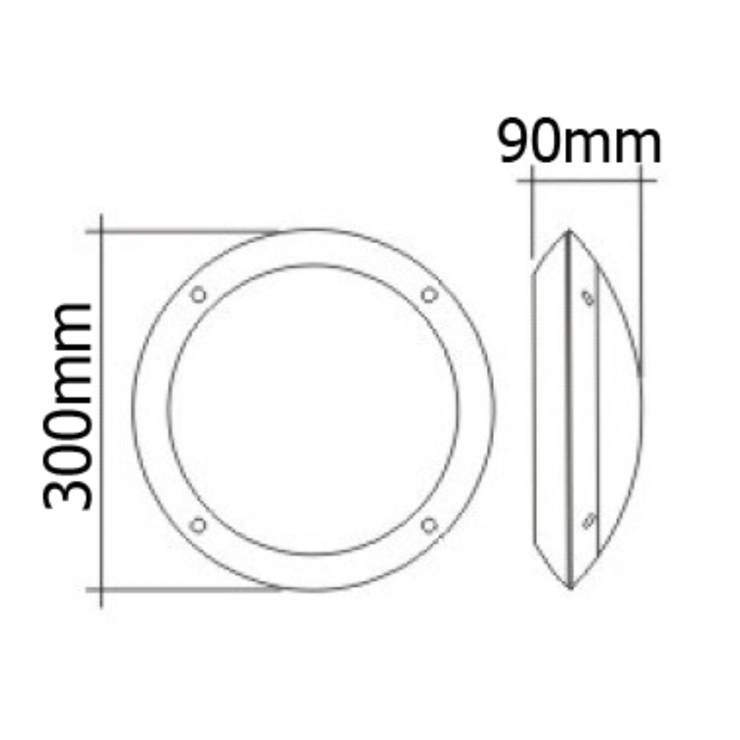 BULK: Round LED Bulkhead Lights IP66 IK10