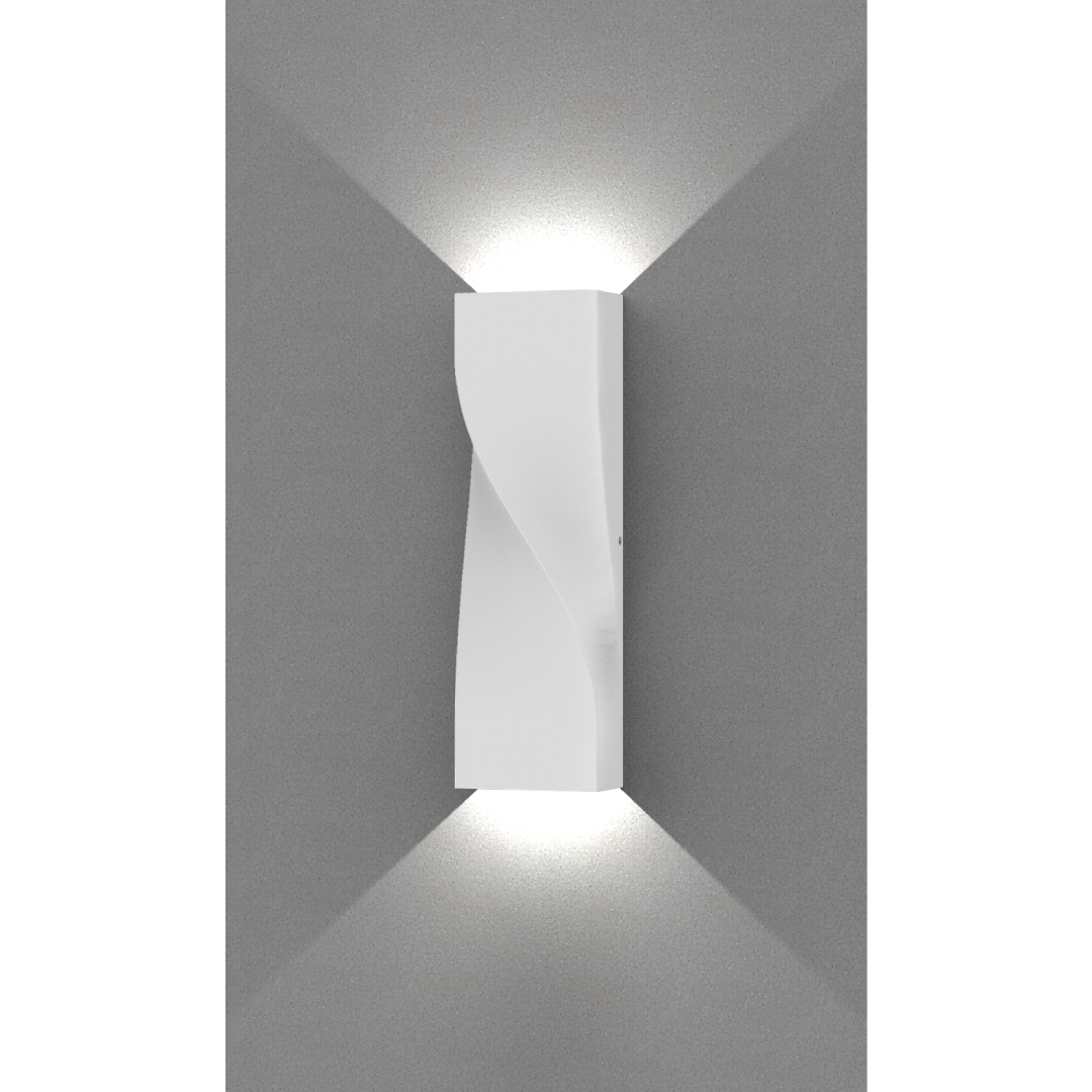GIROTRI: Large Exterior LED Tri-CCT Surface Mounted Up/Down Twist Wall Lights IP65