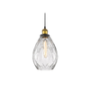 EVELYN Glass 240v E27 1 Light Pendant