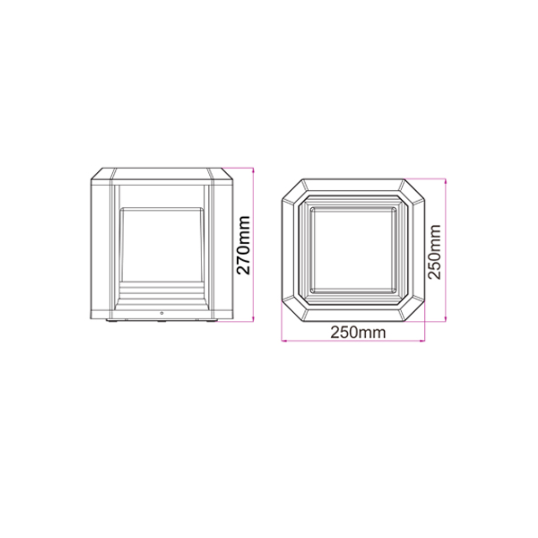 RUBIK: Exterior LED Cube Surface Mounted Wall / Floor Lights IP65