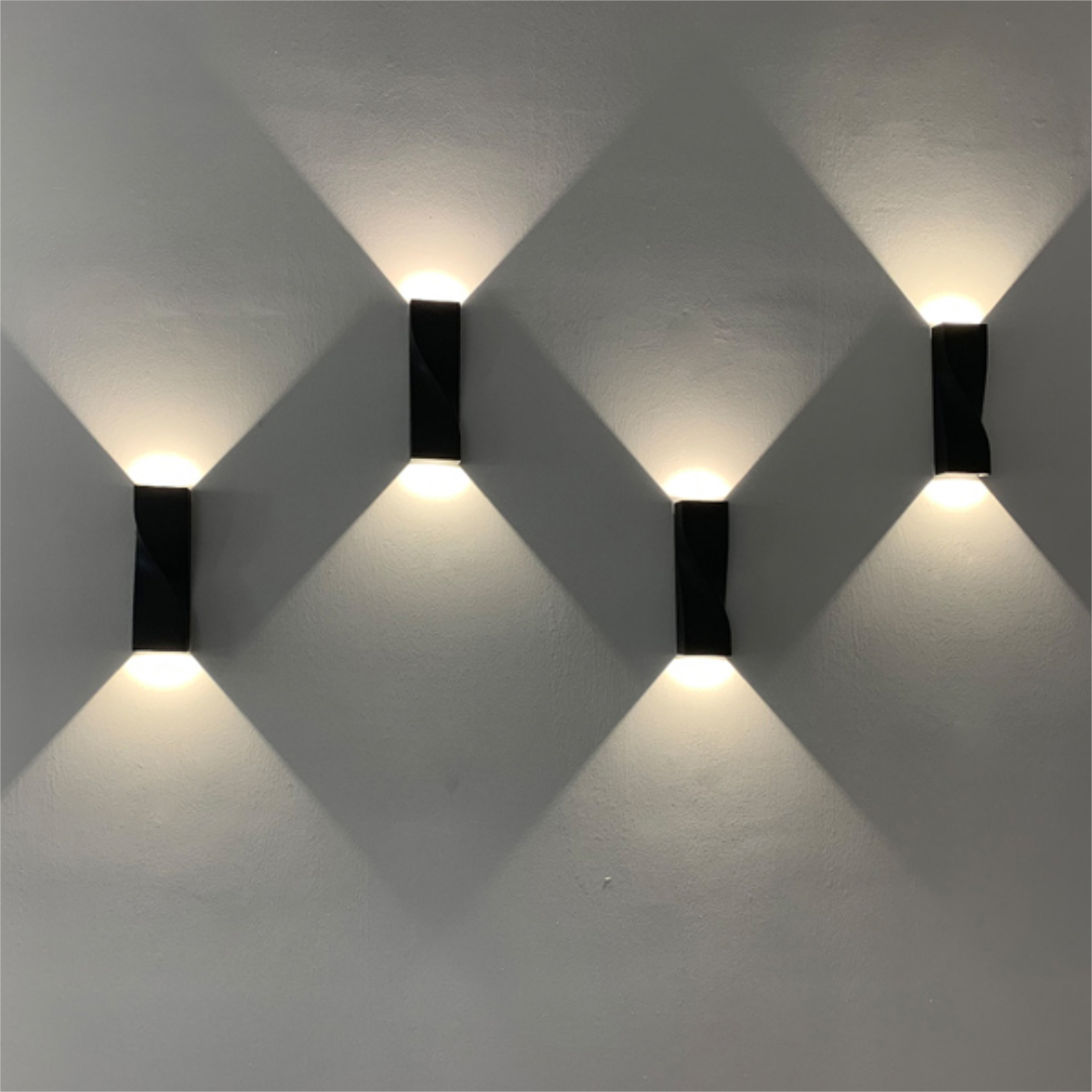 GIROTRI: Exterior LED Tri-CCT Surface Mounted Up/Down Twist Wall Lights IP65