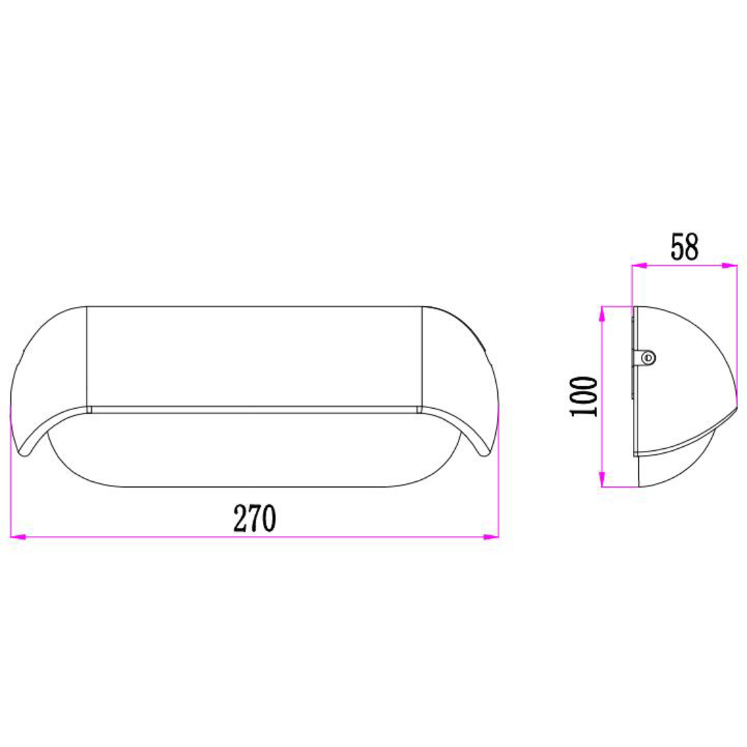 AKENTRI: LED Tri-CCT Exterior Surface Mounted Eyelid Wall Lights IP65