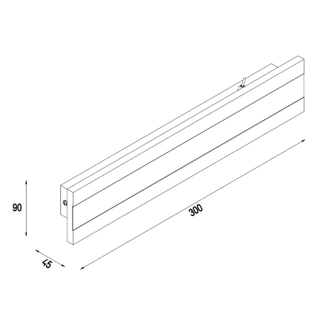 BANDA: LED Tri-CCT Rectangular with Frosted Diffuser Wall Lights IP65