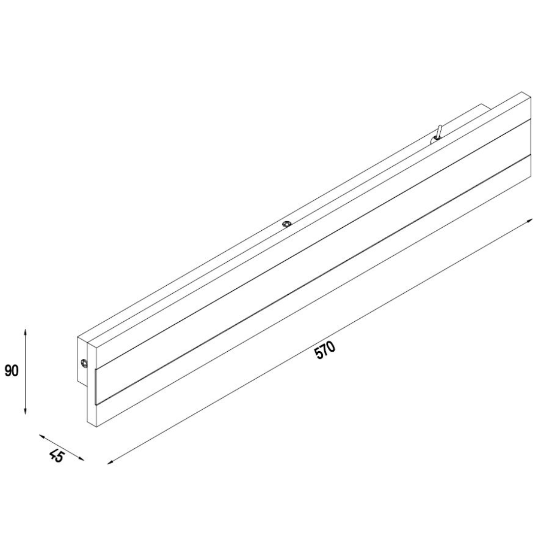BANDA: LED Tri-CCT Rectangular with Frosted Diffuser Wall Lights IP65