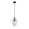 PAPILLON: Interior Oblong Iron with Glass Coolie Pendant Lights