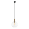 PATERA: Interior Glass with Extended Bronze Highlight Pendant Lights