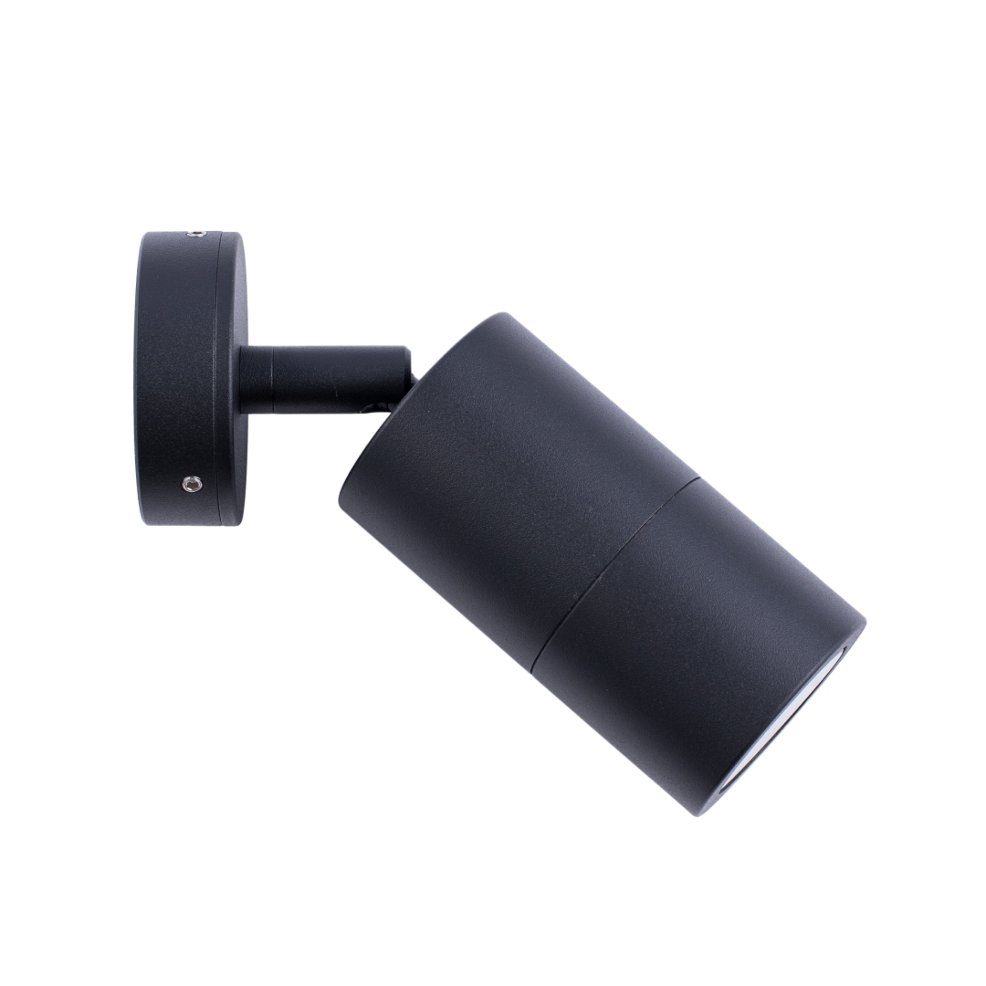 GU10 Exterior Wall Pillar Spot Lights (Black Aluminium) IP65