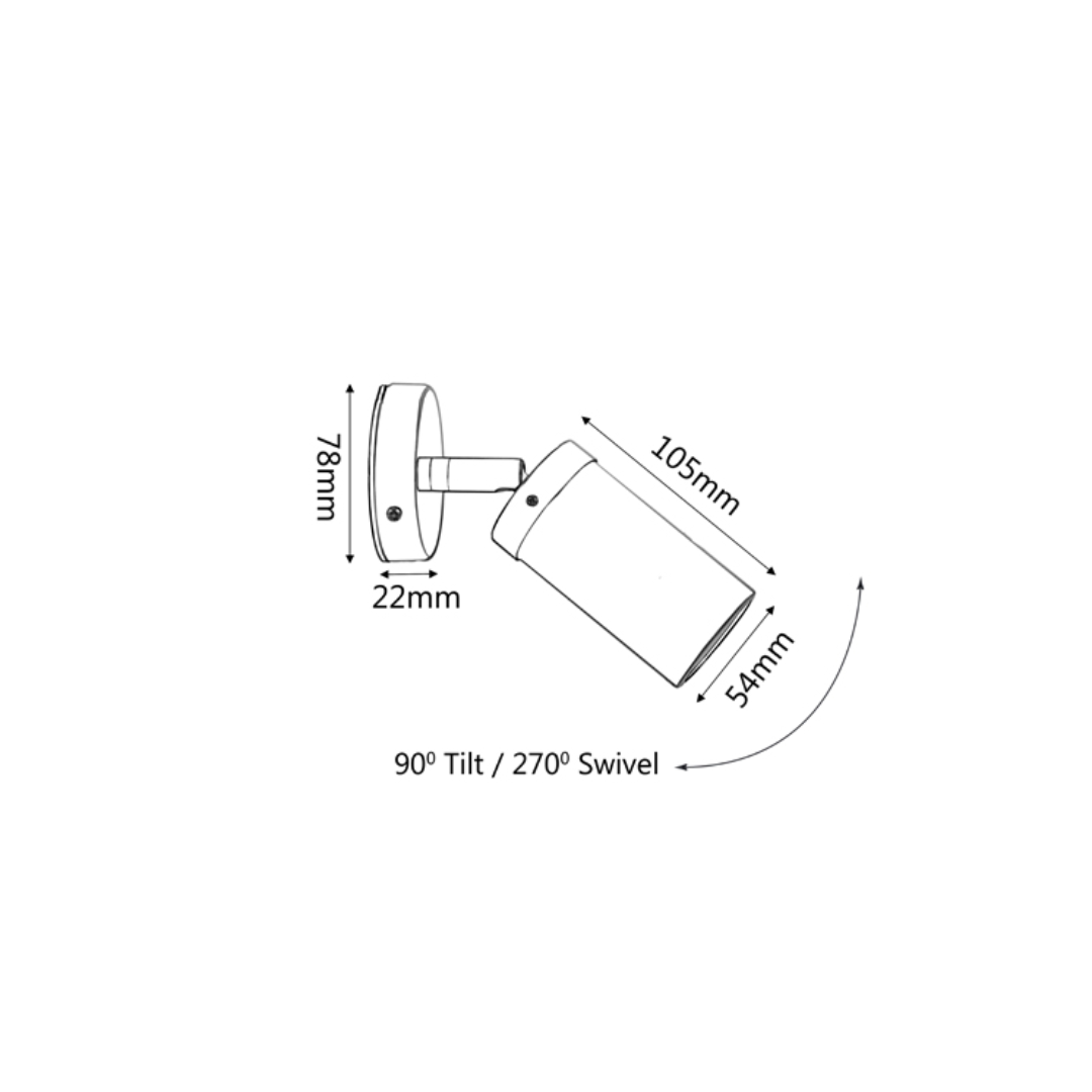 MR16 Exterior Wall Pillar Spot Lights (Aged Copper) IP54