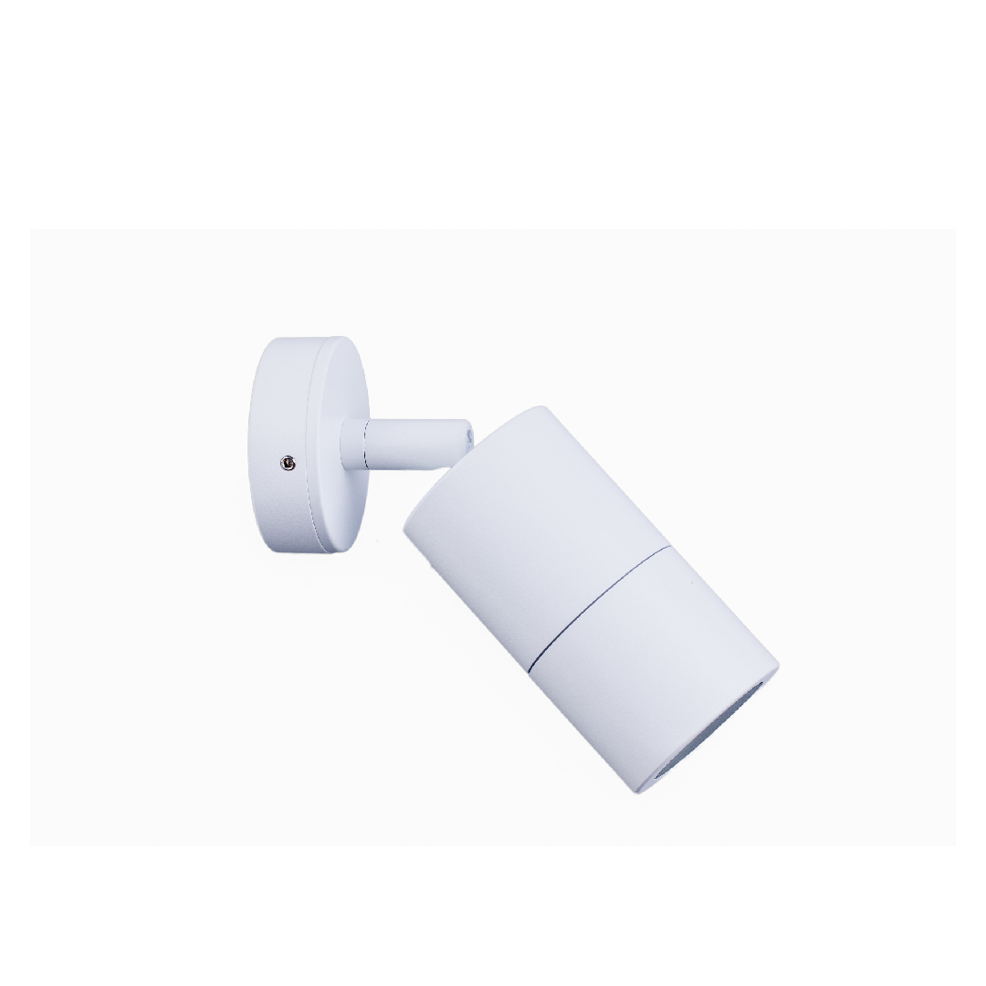 GU10 Exterior Wall Pillar Spot Lights (White Aluminium) IP65