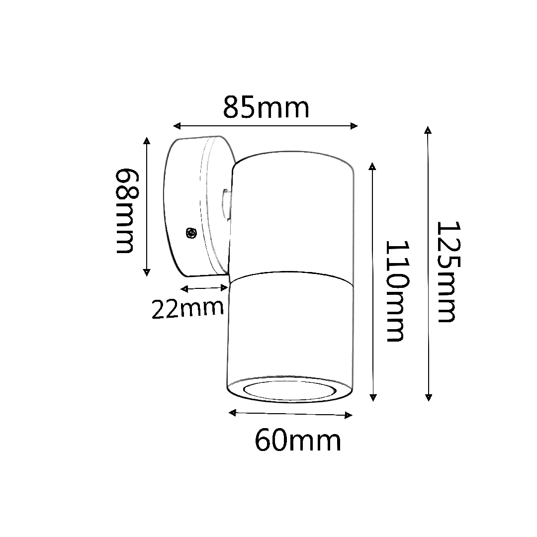 MR16 Exterior Wall Pillar Spot Lights (Copper) IP65