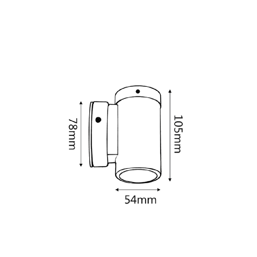 GU10 Exterior Wall Pillar Spot Lights (Aged Copper) IP54