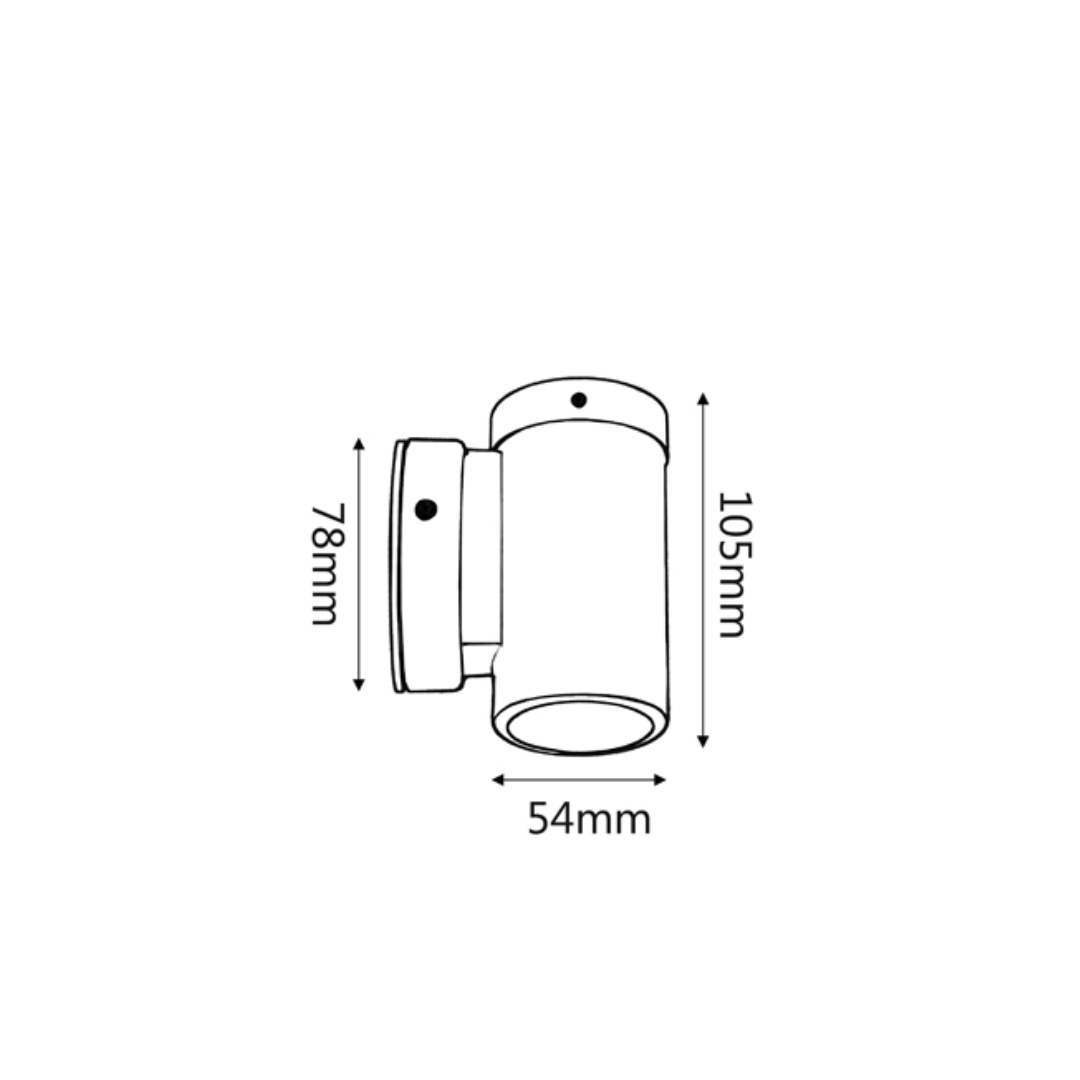 GU10 Exterior Wall Pillar Spot Lights (Copper) IP65