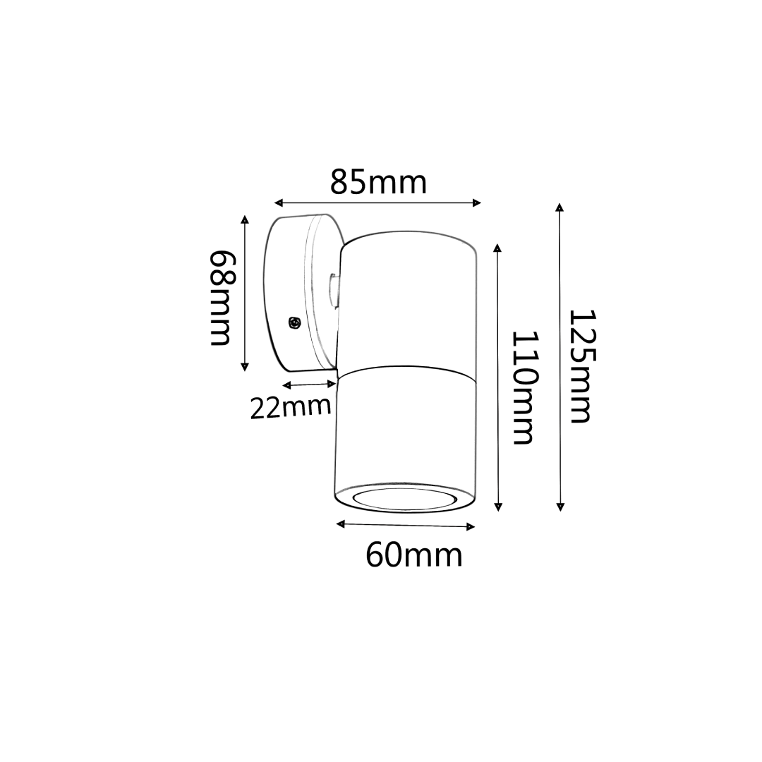 MR16 Exterior Wall Pillar Spot Lights (316 Stainless Steel) IP65