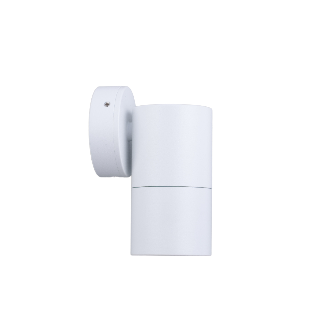 GU10 Exterior Wall Pillar Spot Lights (White Aluminium) IP65