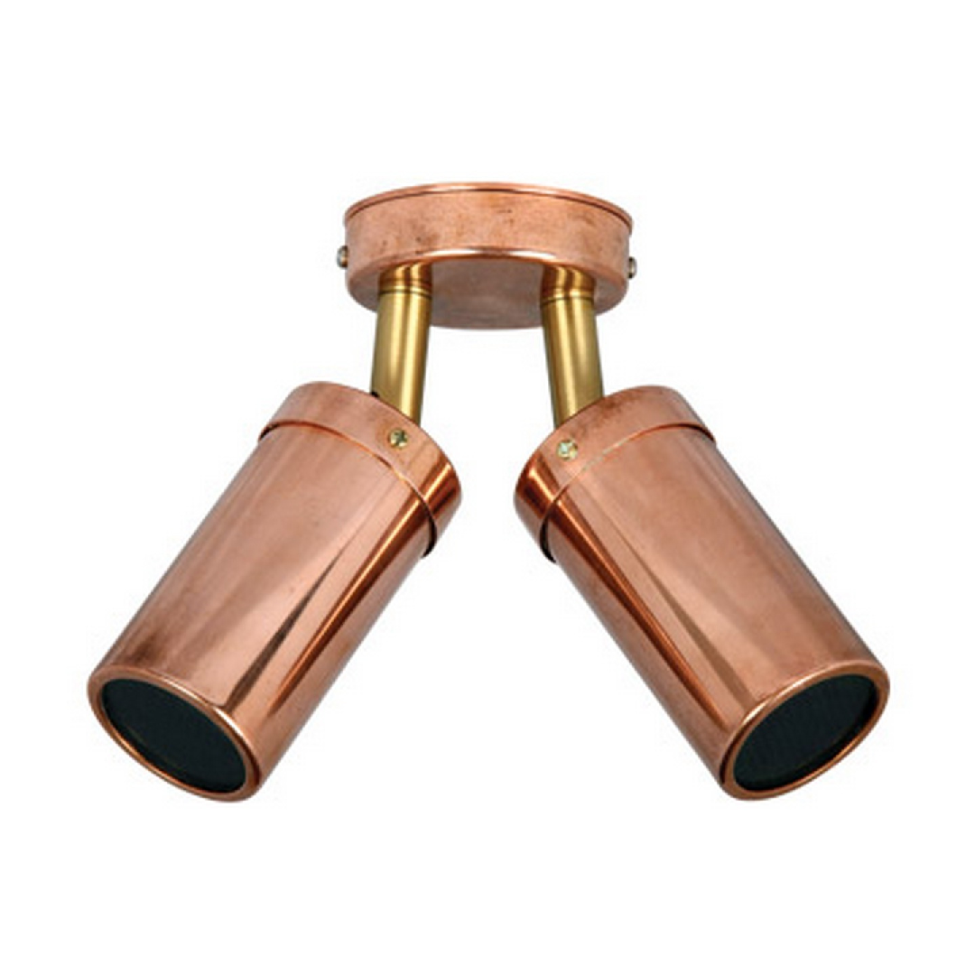 GU10 Exterior Wall Pillar Spot Lights (Light Weight Copper) IP54