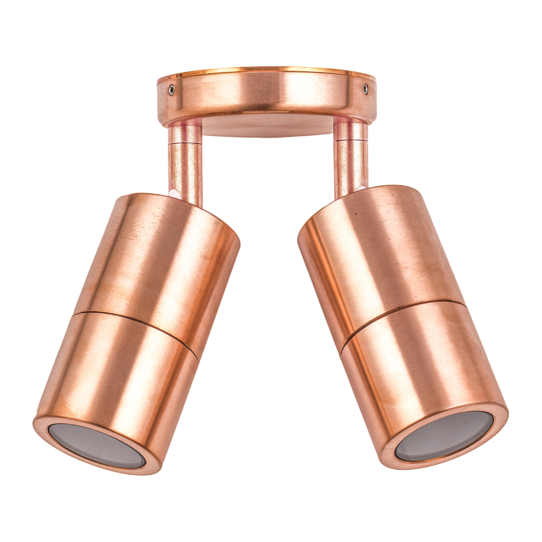 GU10 Exterior Wall Pillar Spot Lights (Copper) IP65