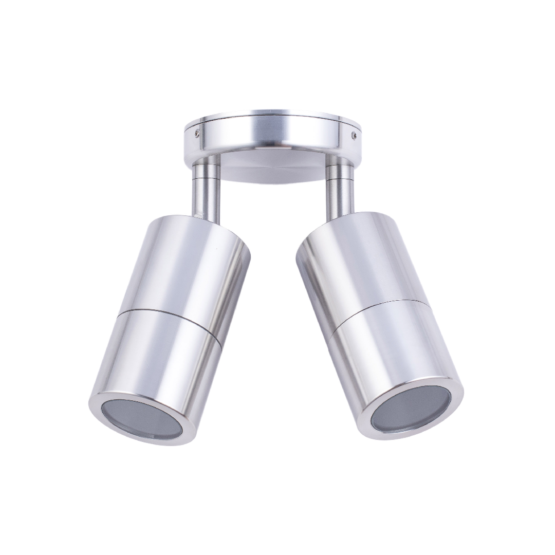 GU10 Exterior Wall Pillar Spot Lights (Anodized Aluminium) IP65