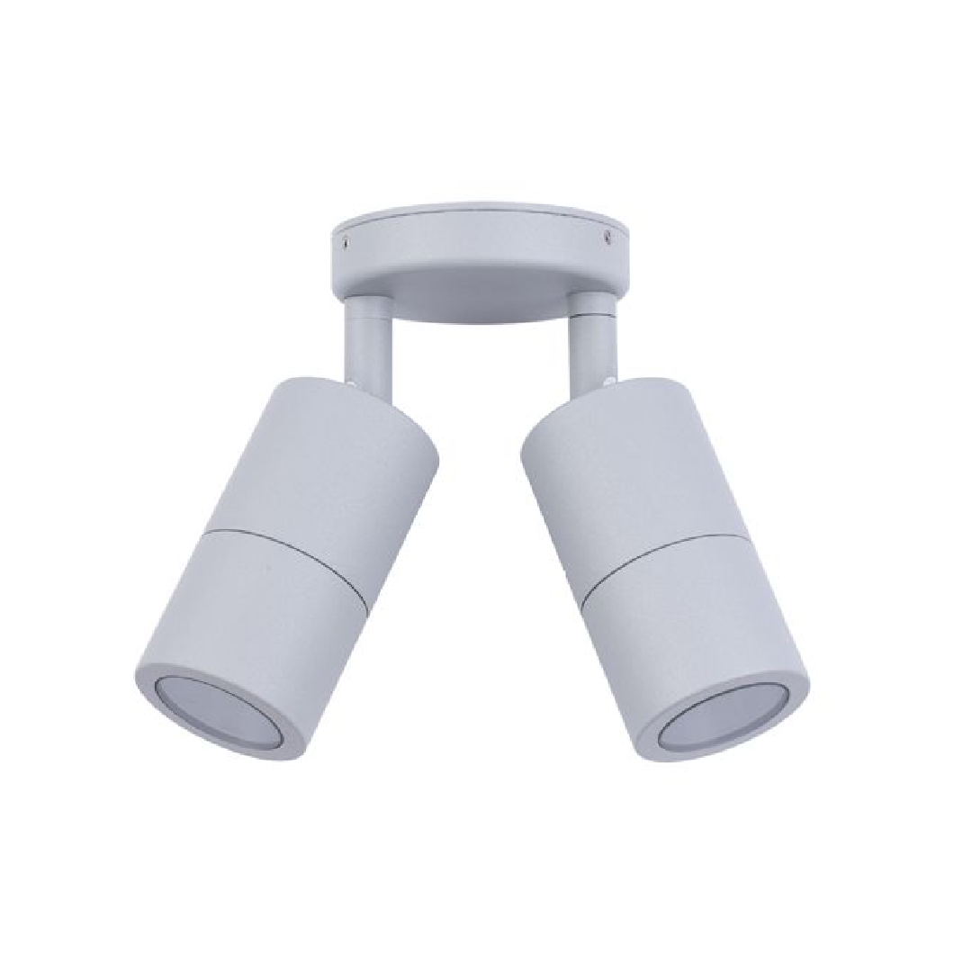 GU10 Exterior Wall Pillar Spot Lights (Matte Grey) IP65