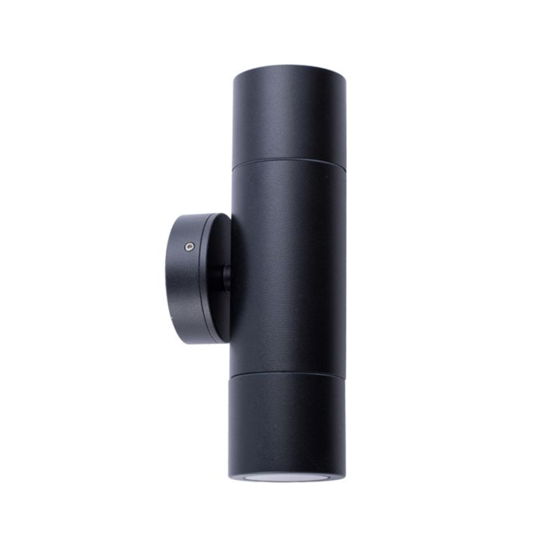 GU10 Exterior Wall Pillar Spot Lights (Black Aluminium) IP65