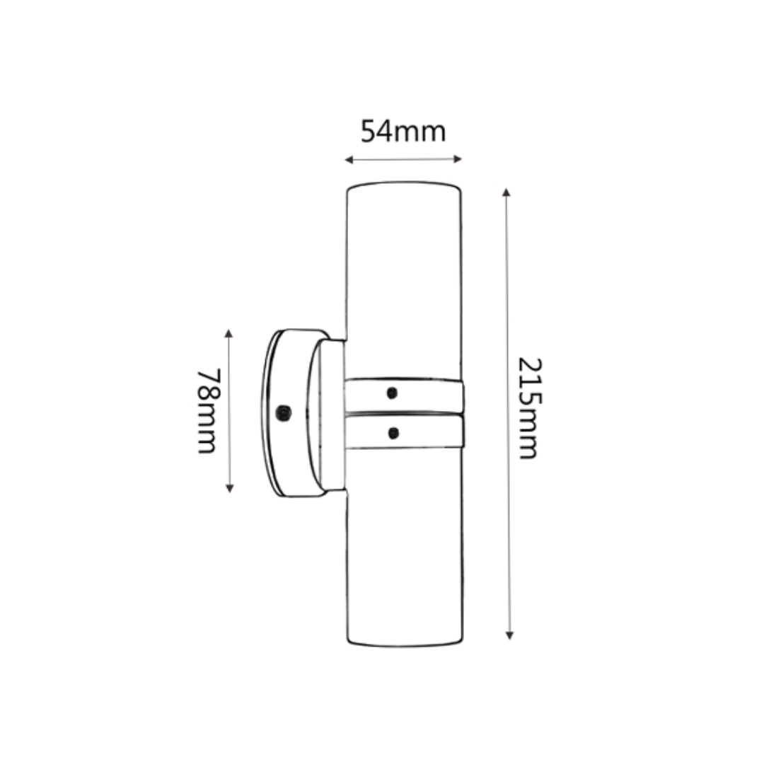 GU10 Exterior Wall Pillar Spot Lights (Aged Copper) IP54
