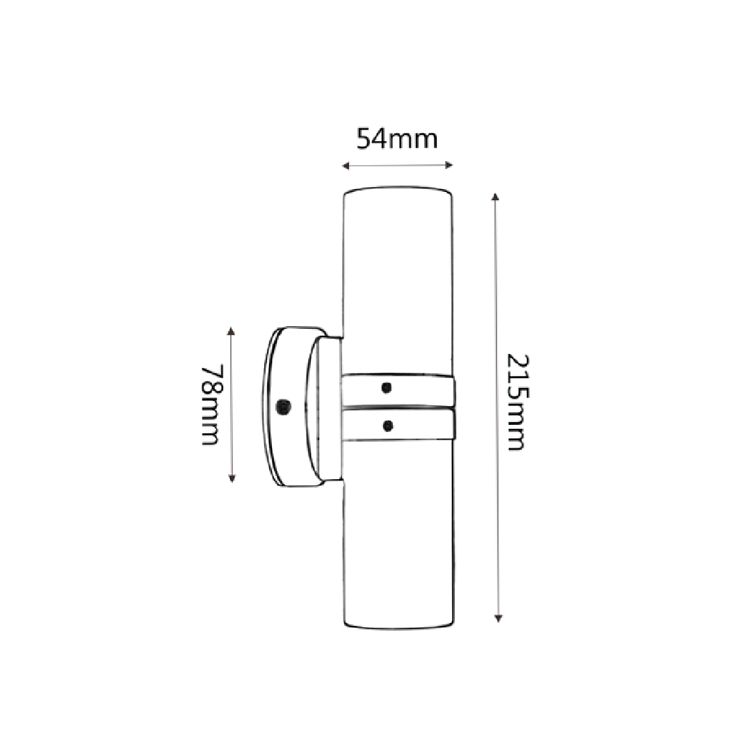 GU10 Exterior Wall Pillar Spot Lights (Copper) IP65