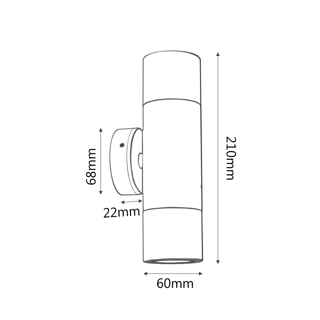 MR16 Exterior Wall Pillar Spot Lights (316 Stainless Steel) IP65