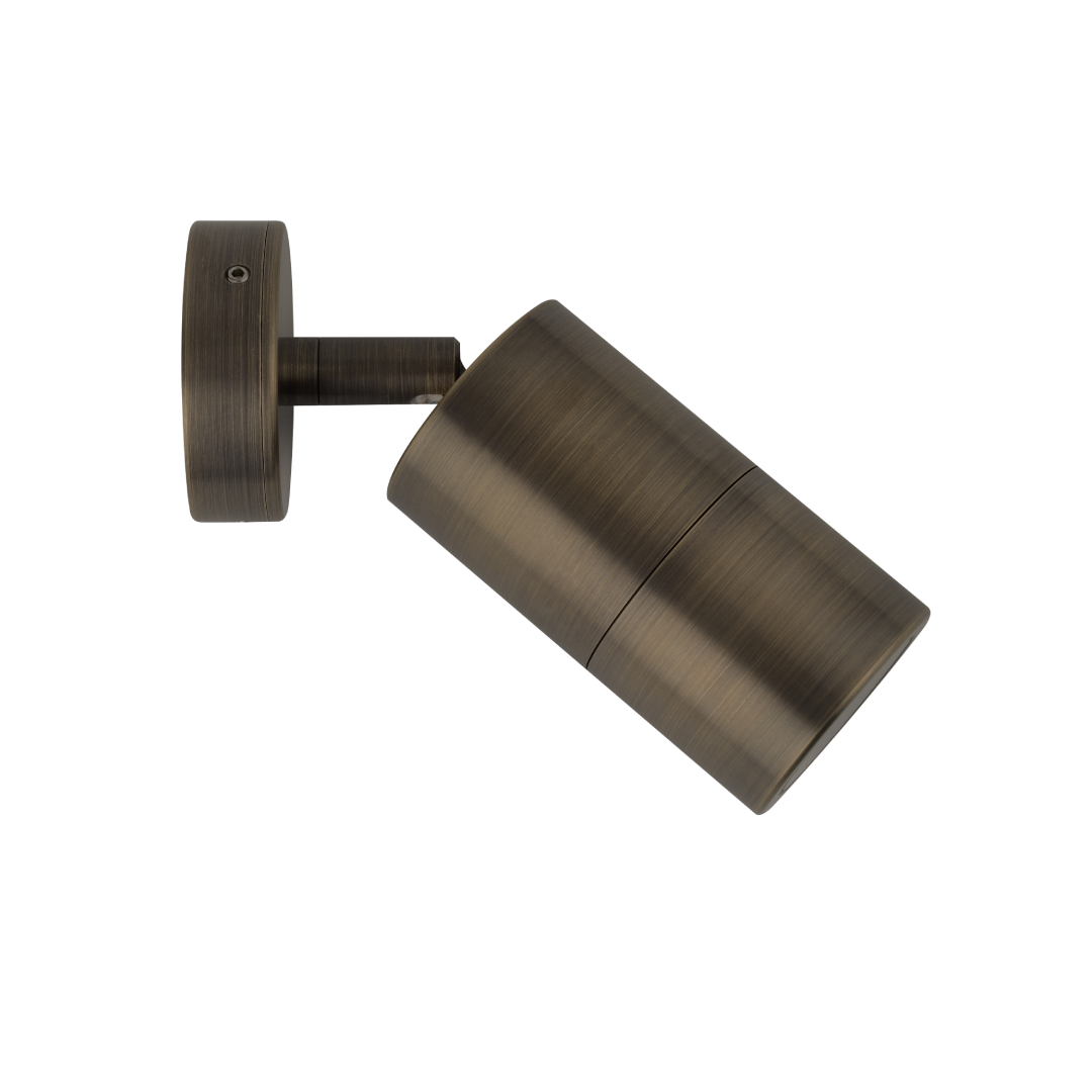 MR16 Exterior Wall Pillar Spot Lights (Rustic Brass) IP65