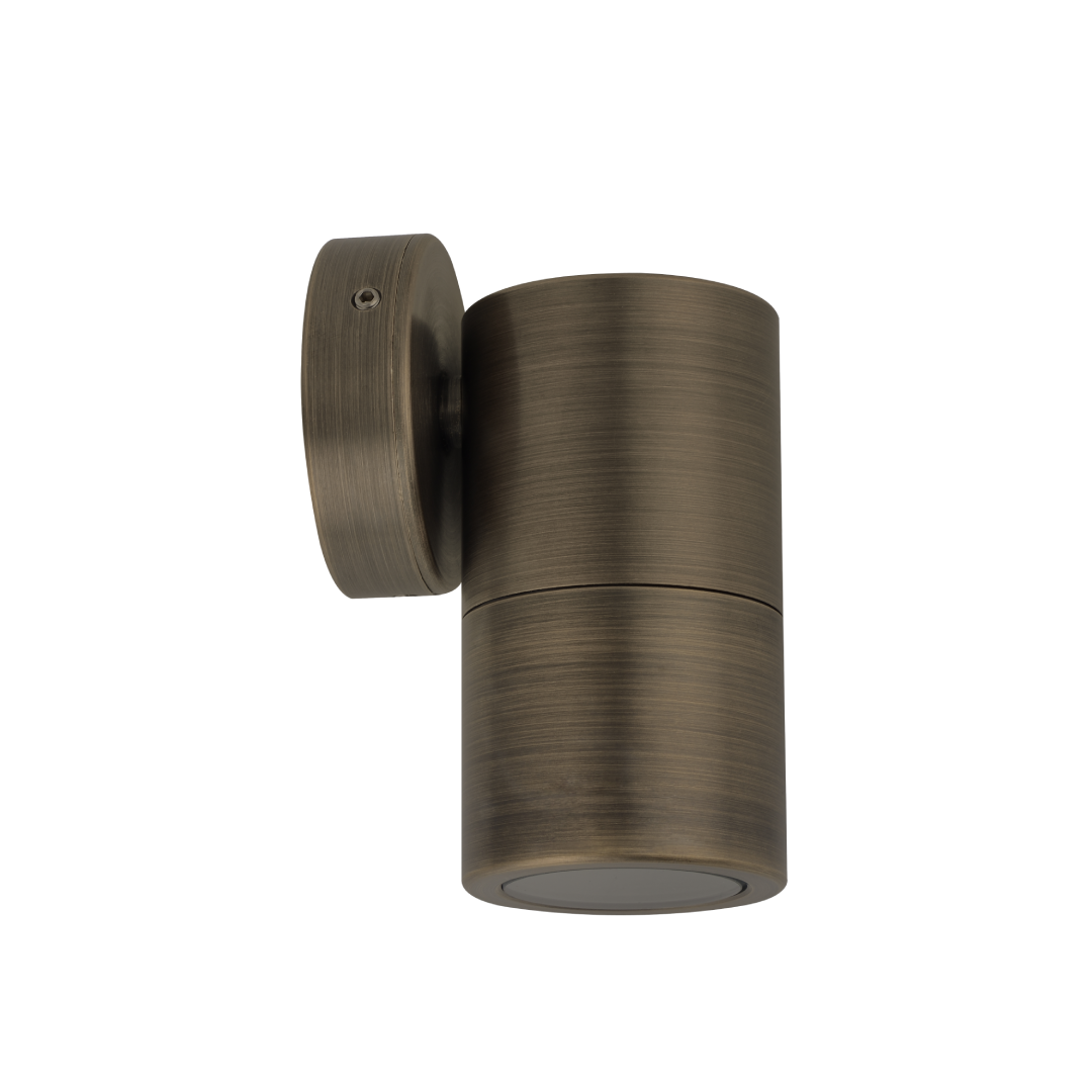 MR16 Exterior Wall Pillar Spot Lights (Rustic Brass) IP65