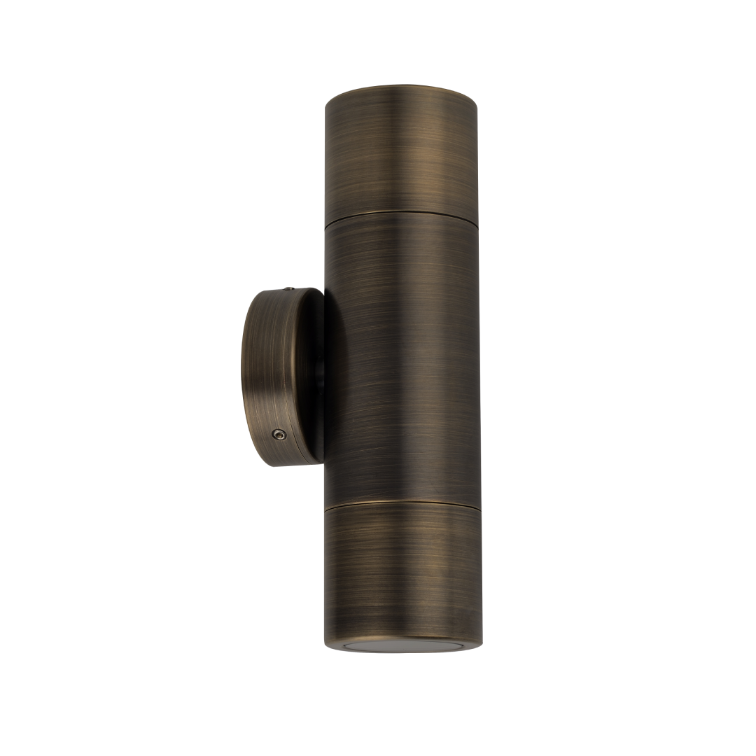 MR16 Exterior Wall Pillar Spot Lights (Rustic Brass) IP65