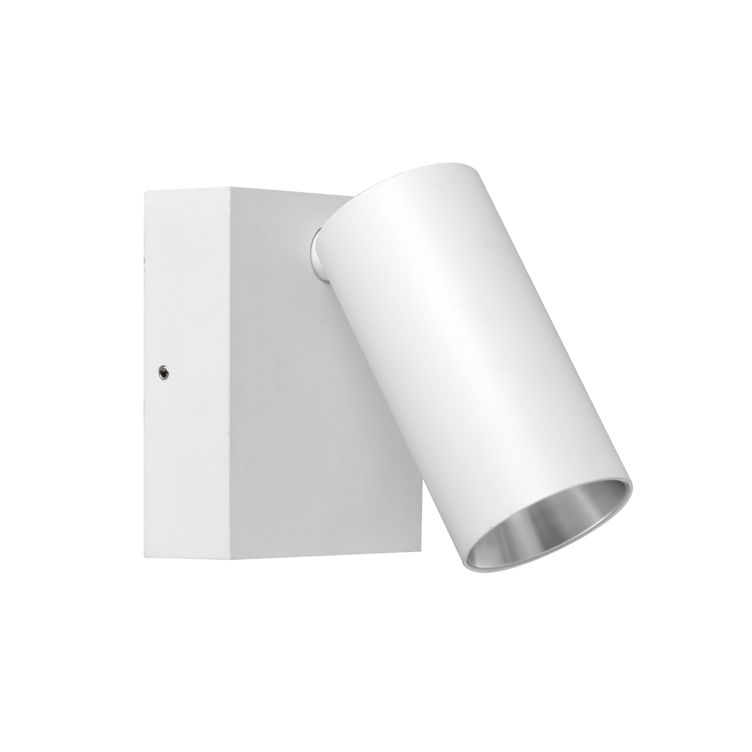 SEC: Surface Mounted LED Tri-CCT Single Adjustable Wall/Pillar Light (Matte White) IP65