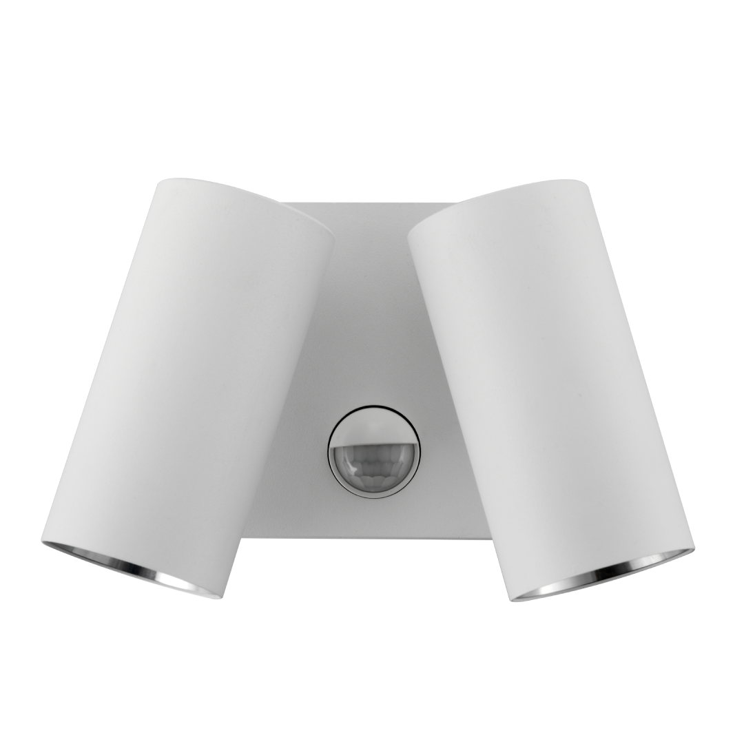SEC: Surface Mounted LED Tri-CCT Double Adjustable Wall/Pillar Light (Matte White) IP65