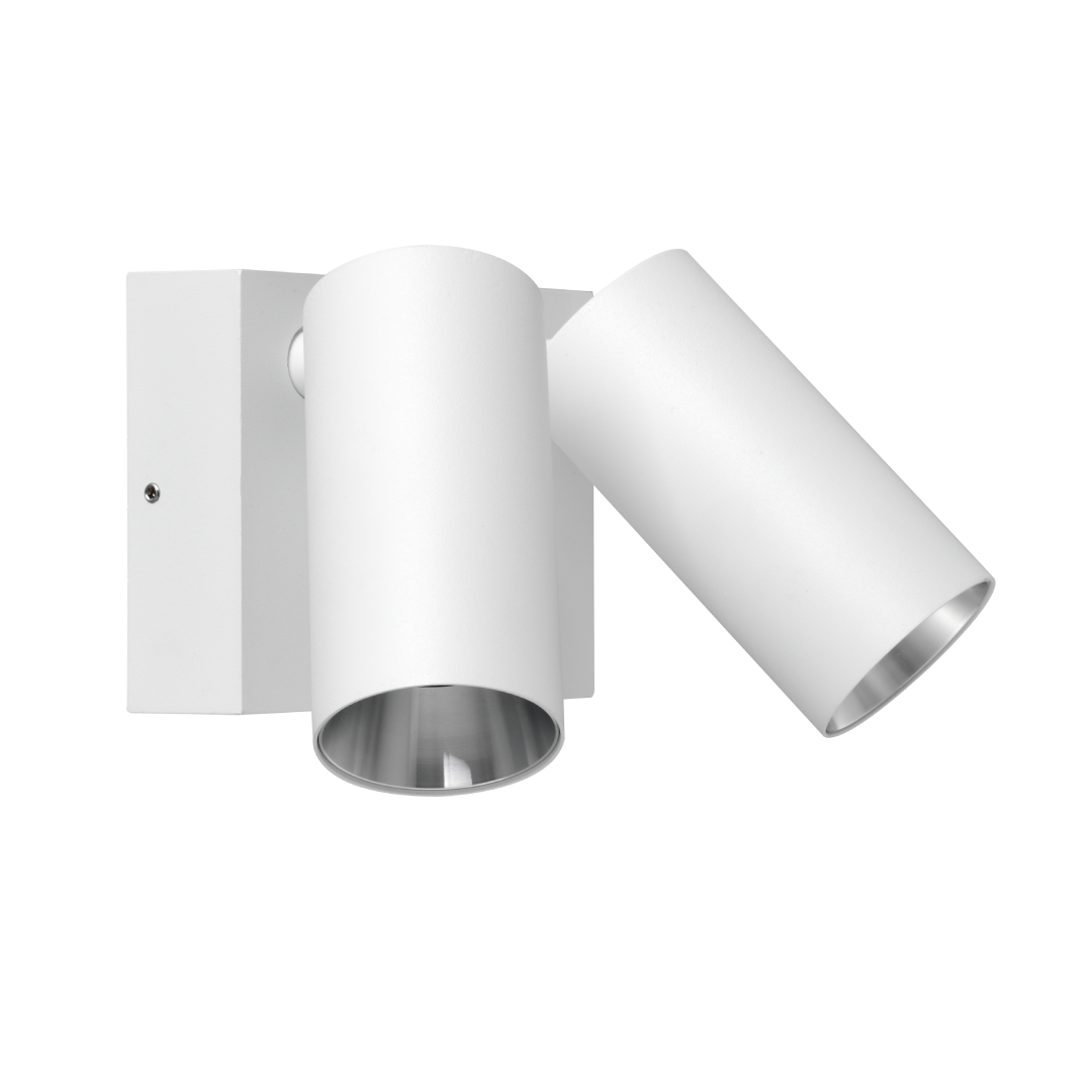 SEC: Surface Mounted LED Tri-CCT Double Adjustable Wall/Pillar Light (Matte White) IP65